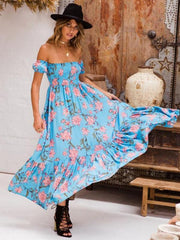 Floral Off-the shoulder Maxi Dresses