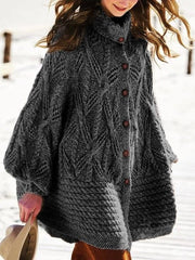 Sweater plus size Vintage Cotton Knitted Outerwear