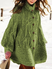 Sweater plus size Vintage Cotton Knitted Outerwear