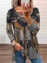 Tribal Vintage Shirts Csual T-shirts Tops