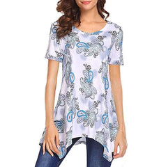 Floral Round neck Short sleeve T-Shirts