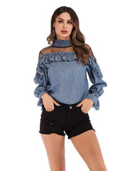 Leopard Grenadine Gored Falbala T-Shirts