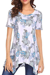 Floral Round neck Short sleeve T-Shirts