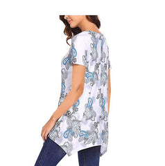 Floral Round neck Short sleeve T-Shirts