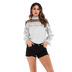 Leopard Grenadine Gored Falbala T-Shirts