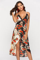 Floral Lace Vest Vocation Maxi Dresses