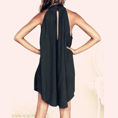 Fashion Round neck Vest Shift Dresses