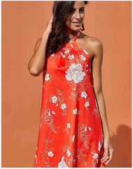 Floral Backless Off shoulder Shift Dresses