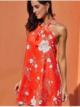 Floral Backless Off shoulder Shift Dresses