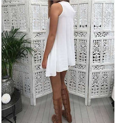 Summer Pure Sleeveless Shift Dresses