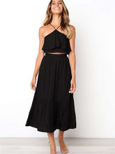 Summer Fashion Vest Backless Suit Skater Dresses