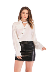 Fashion V neck Long sleeve Blouses