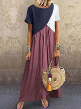 Geometric patchwork irregular fashion maxi dresses
