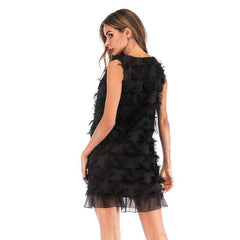 Lace Tassels Pure Shift Dresses