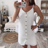 Fashion Vest Single breasted Shift Dresses