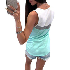 Hot drilling bead Vest Sleeveless T-Shirts