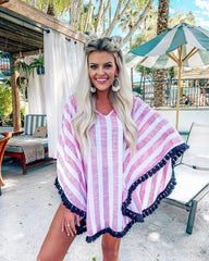 Fashion Stripe V neck Top