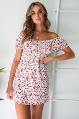 Fashion Sexy Off shoulder Print Mini Dress