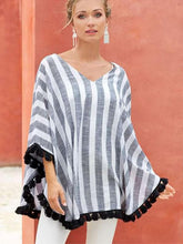 Fashion Stripe V neck Top