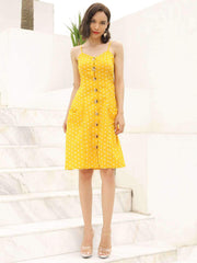 Fashion Sexy Point Vest Skater Dresses