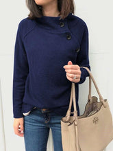 Fashion Stand collar Long sleeve Fastener Sweatshirts