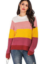 Fashion Stripe Knit Round neck Sweaters