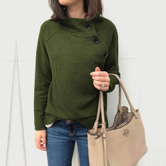 Fashion Stand collar Long sleeve Fastener Sweatshirts