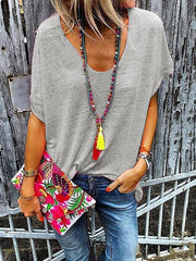 Summer Plain Short Sleeve T-shirts