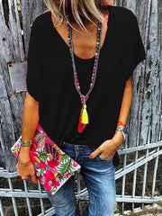 Summer Plain Short Sleeve T-shirts