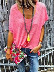Summer Plain Short Sleeve T-shirts