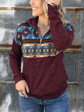 Floral Lapel Long sleeve Sweatshirts