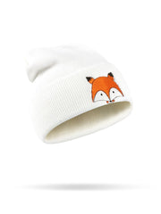 Little Fox Embroidered Winter Hat