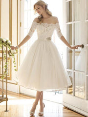Girlish Sweetness Off-the-shoulder Evening Dress