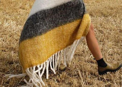 Fashion Stripe Capa Purl Cloak