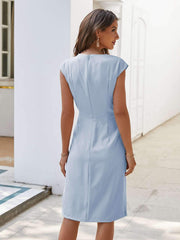 Fashion Round neck Sequin print Skater Dresses