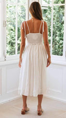 Fashion Sexy Pure Lacing V neck Vest Maxi Dresses