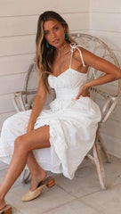 Fashion Sexy Pure Lacing V neck Vest Maxi Dresses
