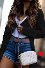 Long Sleeve Lapel Solid Trench Coat