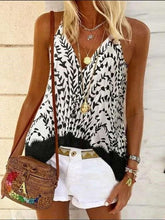 Fashion Sexy Print V neck Vests