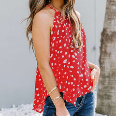 Fashion Sexy Print Irregular Vests