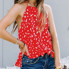 Fashion Sexy Print Irregular Vests