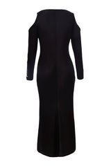 Halloween Floral Skeleton Long sleeve Maxi Dress