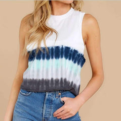 Fashion Round neck Print Sleeveless T-Shirts