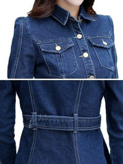 Stylish Flap Pockets Lapel Trench-Coat