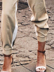 Khaki Casual Cotton Pants