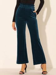 Tie Side Flare Leg Sports Pants