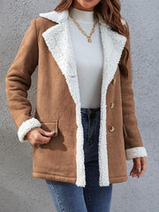 Flap Pocket Button Up Coat