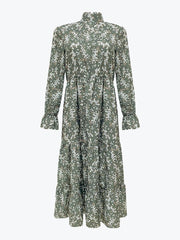Floral Print Ruffle Sleeve Dress
