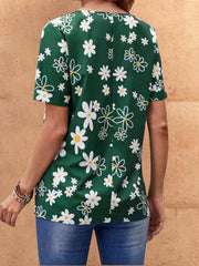 Floral Print Drop Shoulder T-shirt