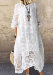 Lace O Neck Princess Dresses Maxi Dresses(3 Colors)